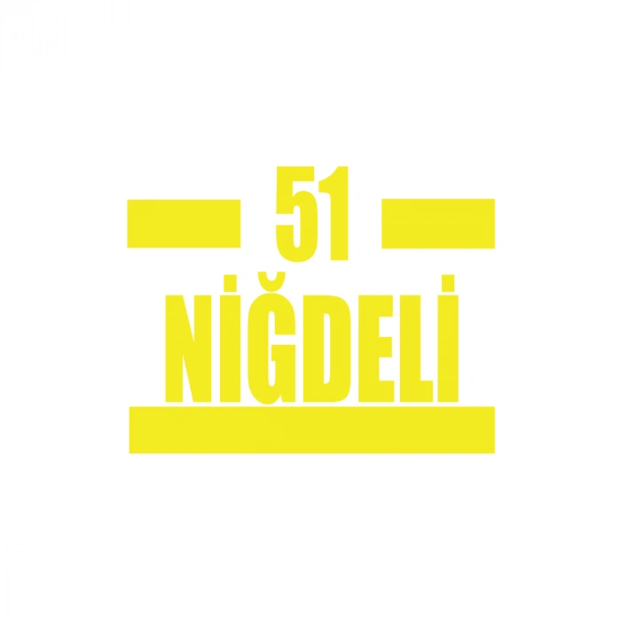 51 Niğdeli Araba Sticker 17x17 Cm Sarı