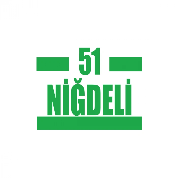 51 Niğdeli Araba Sticker 17x17 Cm Yeşil