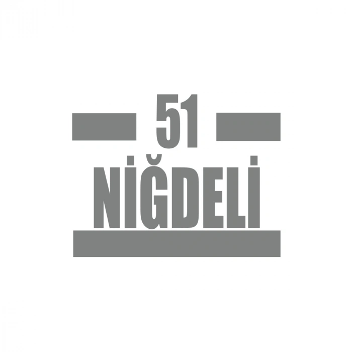 51 Niğdeli Araba Sticker 17x17 Cm Gri