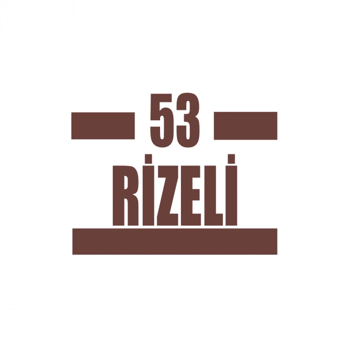 53 Rizeli Araba Sticker 17x17 Cm Kahverengi