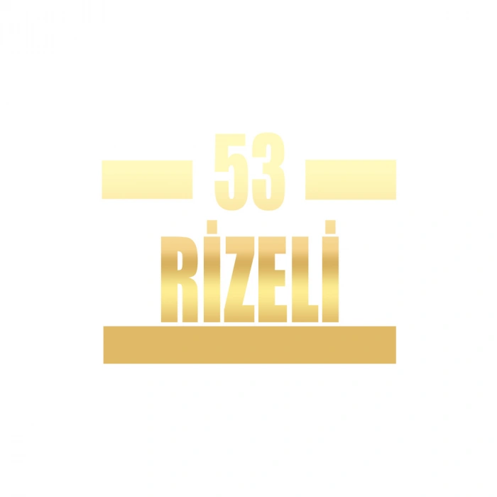 53 Rizeli Araba Sticker 17x17 Cm Gold