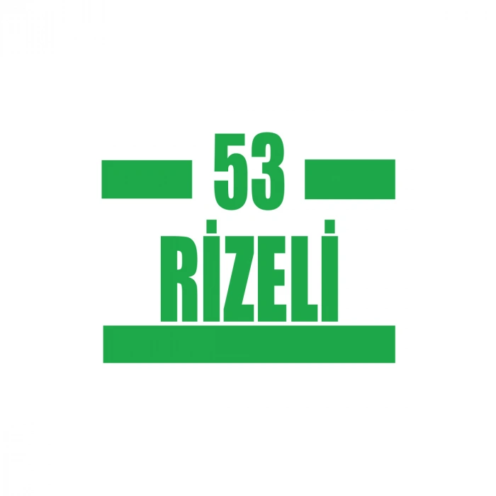 53 Rizeli Araba Sticker 17x17 Cm Yeşil