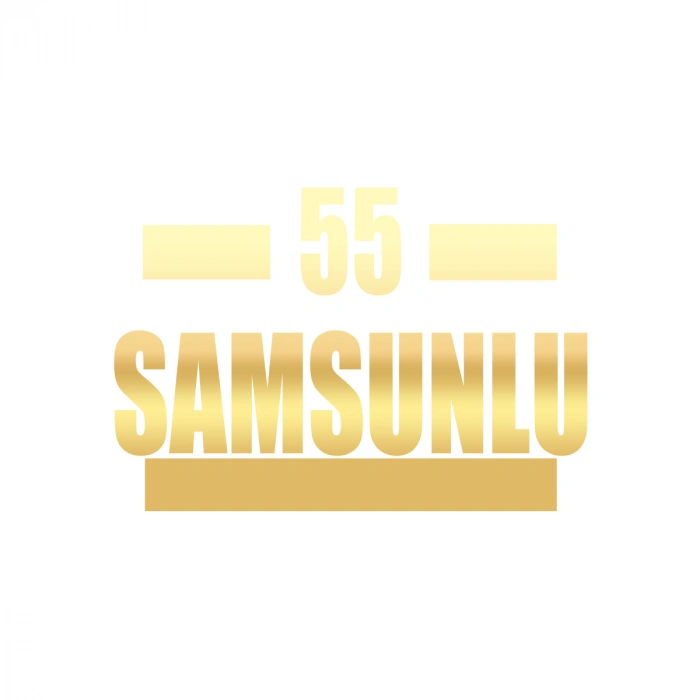 55 Samsunlu Araba Sticker 17x17 Cm Gold