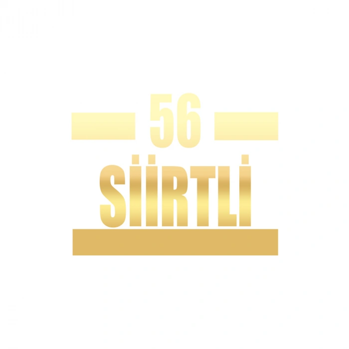 56 Siirtli Araba Sticker 17x17 Cm Gold