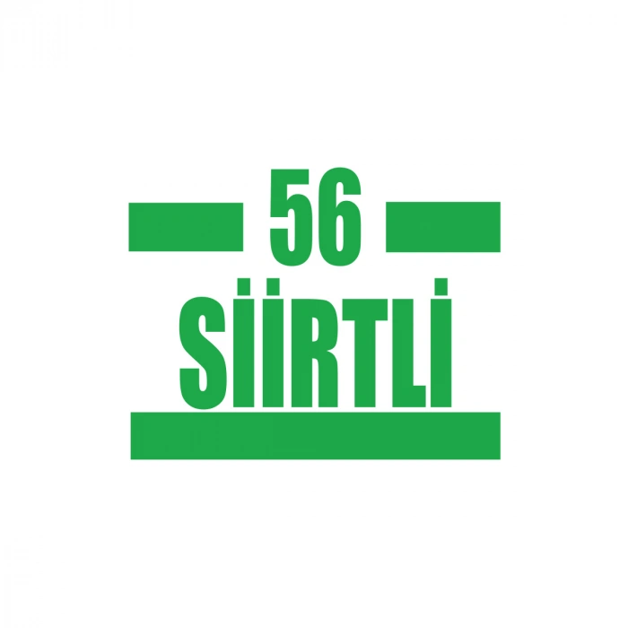 56 Siirtli Araba Sticker 17x17 Cm Yeşil