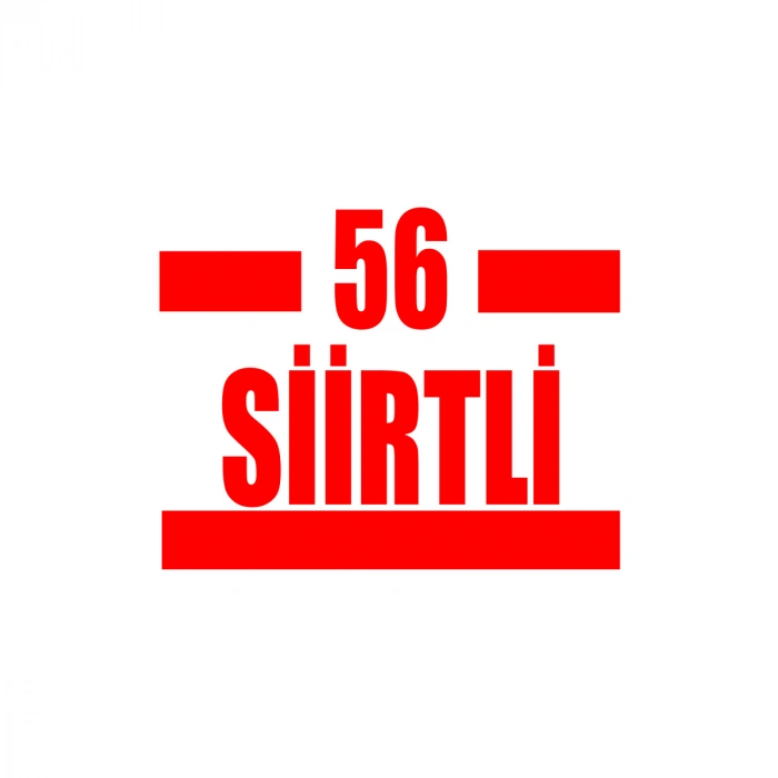 56 Siirtli Araba Sticker 17x17 Cm Kırmızı
