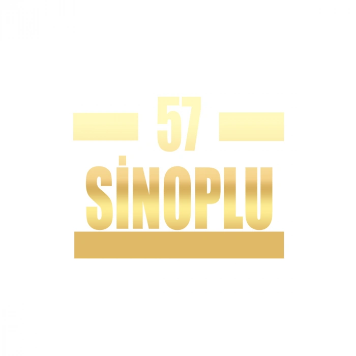 57 Sinoplu Araba Sticker 17x17 Cm Gold