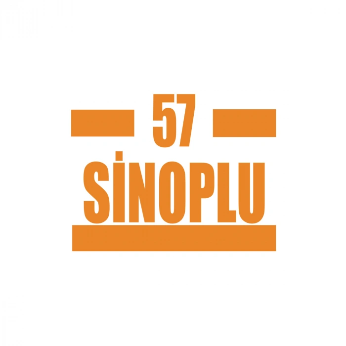 57 Sinoplu Araba Sticker 17x17 Cm Turuncu