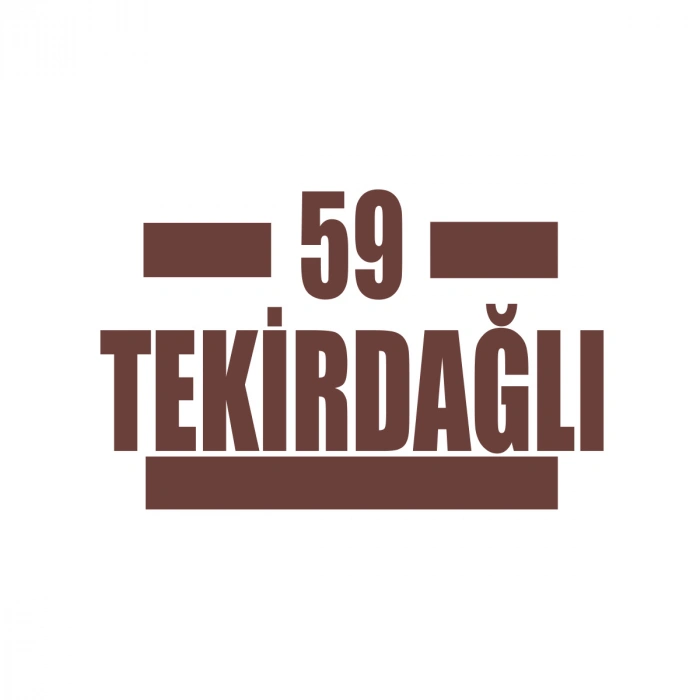59 Tekirdağlı Araba Sticker 17x17 Cm Kahverengi