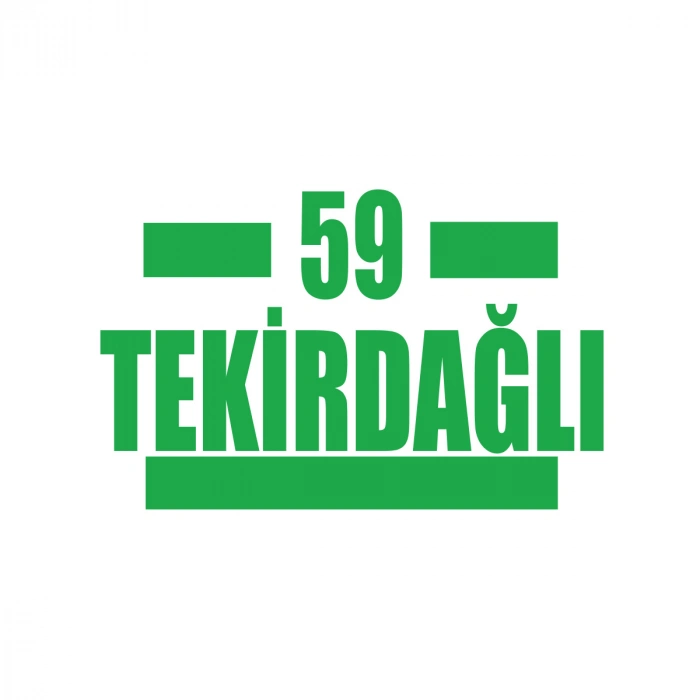 59 Tekirdağlı Araba Sticker 17x17 Cm Yeşil
