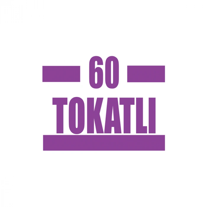 60 Tokatlı Araba Sticker 17x17 Cm Mor