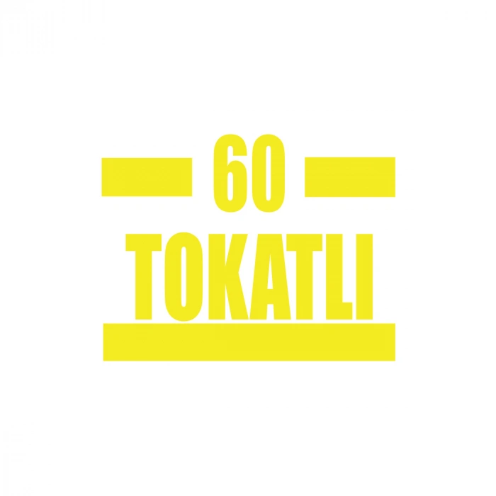 60 Tokatlı Araba Sticker 17x17 Cm Sarı