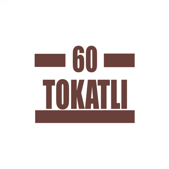 60 Tokatlı Araba Sticker 17x17 Cm Kahverengi