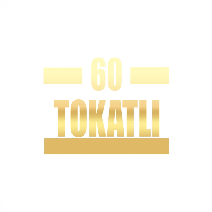 60 Tokatlı Araba Sticker 17x17 Cm Gold