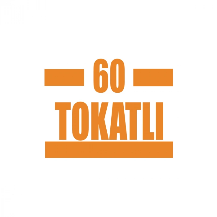 60 Tokatlı Araba Sticker 17x17 Cm Turuncu