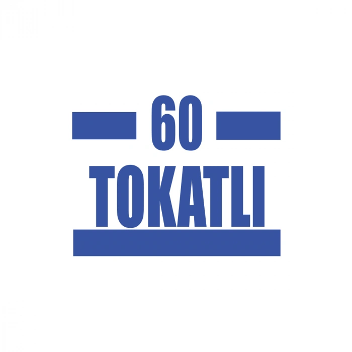 60 Tokatlı Araba Sticker 17x17 Cm Mavi