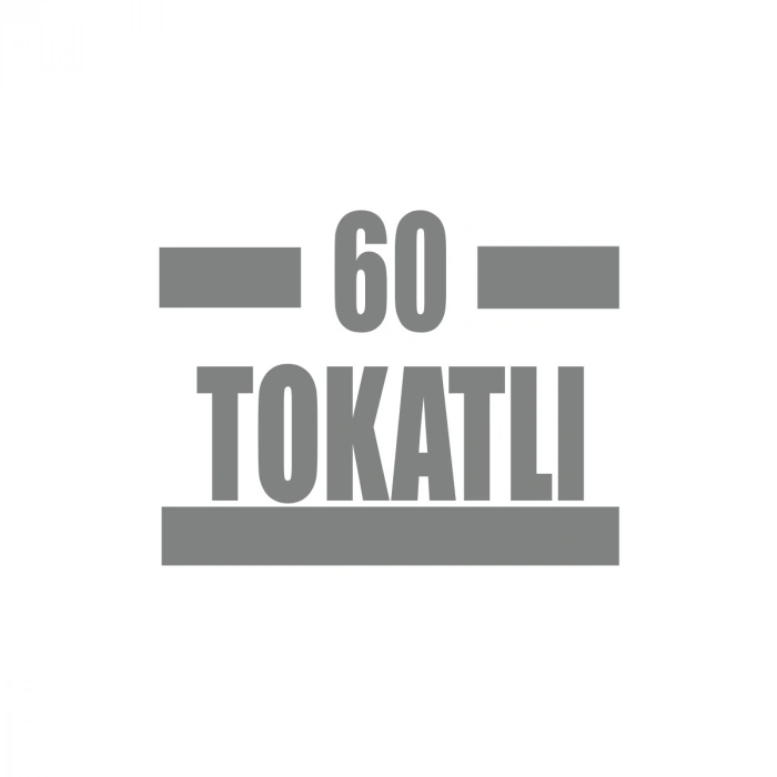 60 Tokatlı Araba Sticker 17x17 Cm Gri