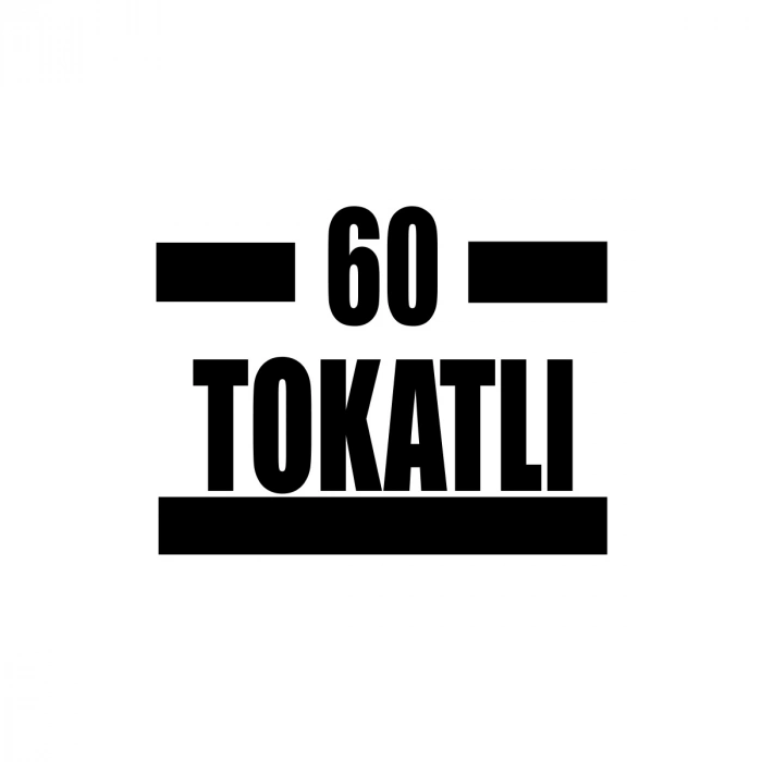 60 Tokatlı Araba Sticker 17x17 Cm Siyah