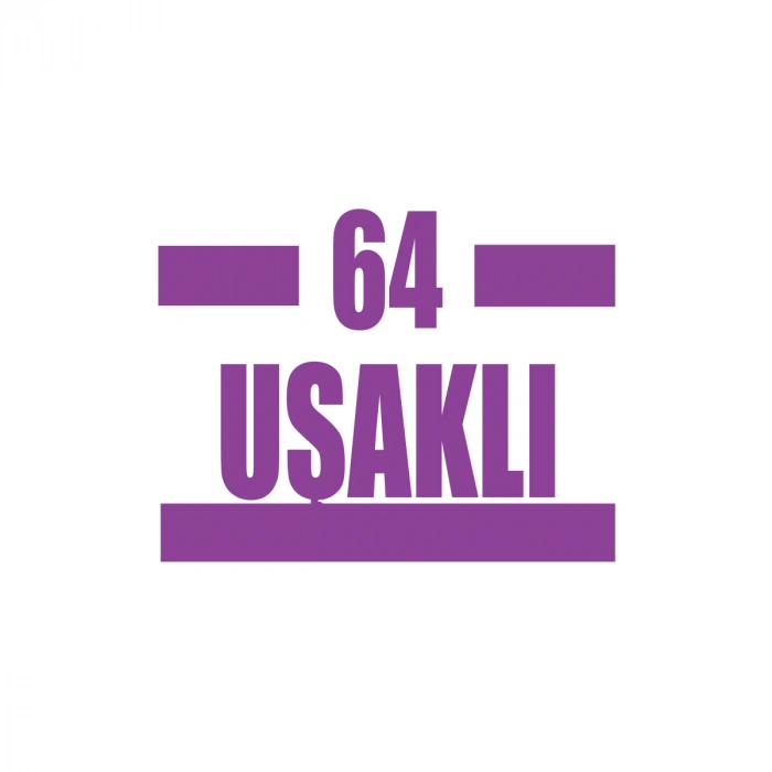 64 Uşaklı Araba Sticker 17x17 Cm Mor