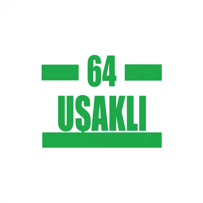 64 Uşaklı Araba Sticker 17x17 Cm Yeşil