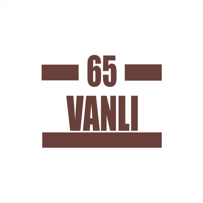 65 Vanlı Araba Sticker 17x17 Cm Kahverengi
