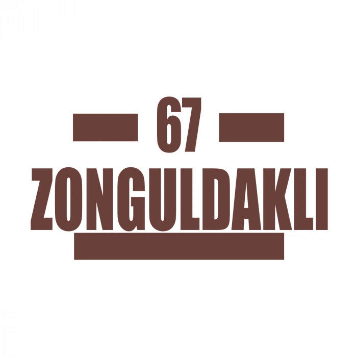 67 Zonguldaklı Araba Sticker 17x17 Cm Kahverengi