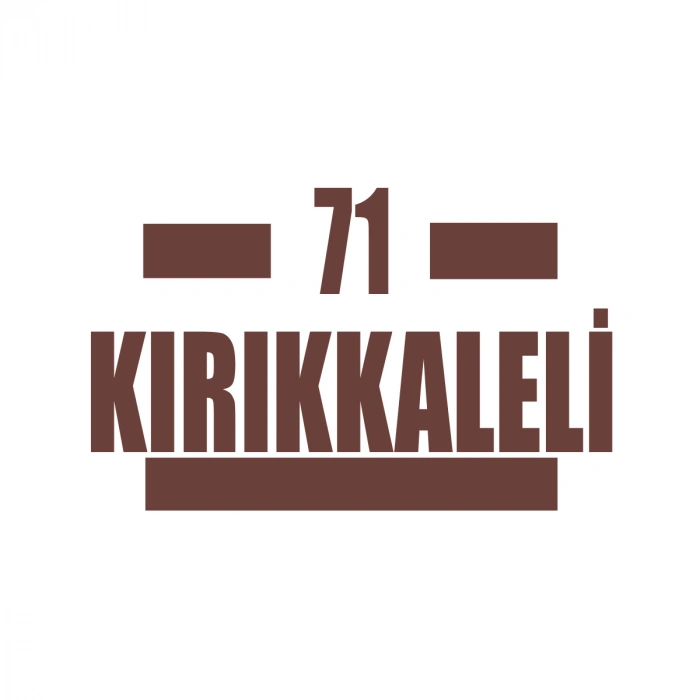 71 Kırıkkaleli Araba Sticker 17x17 Cm Kahverengi