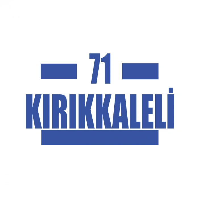 71 Kırıkkaleli Araba Sticker 17x17 Cm Mavi