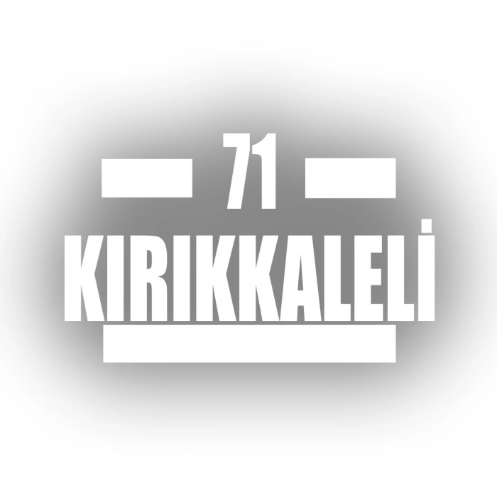 71 Kırıkkaleli Araba Sticker 17x17 Cm Beyaz