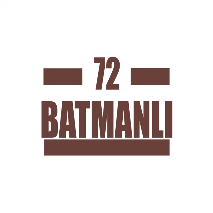 72 Batmanlı Araba Sticker 17x17 Cm Kahverengi