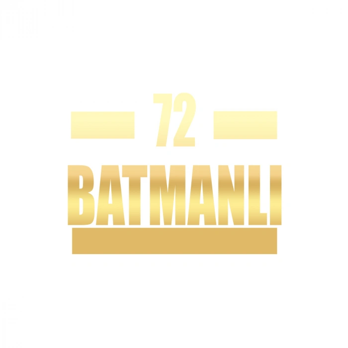 72 Batmanlı Araba Sticker 17x17 Cm Gold