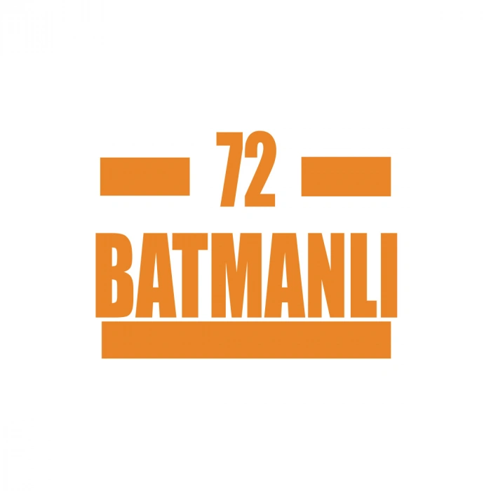 72 Batmanlı Araba Sticker 17x17 Cm Turuncu