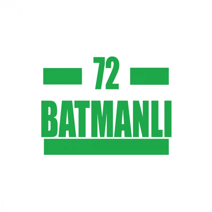 72 Batmanlı Araba Sticker 17x17 Cm Yeşil