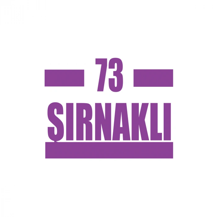 73 Şırnaklı Araba Sticker 17x17 Cm Mor