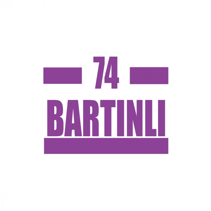 74 Bartınlı Araba Sticker 17x17 Cm Mor