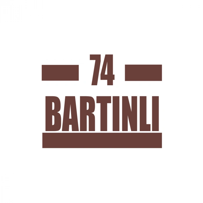 74 Bartınlı Araba Sticker 17x17 Cm Kahverengi