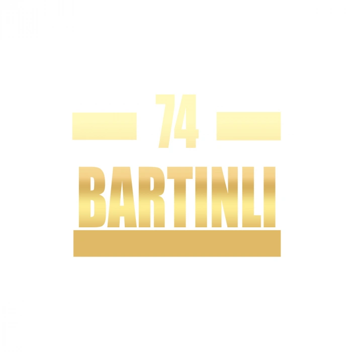 74 Bartınlı Araba Sticker 17x17 Cm Gold