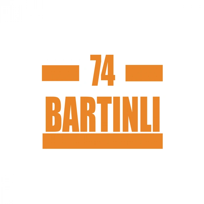 74 Bartınlı Araba Sticker 17x17 Cm Turuncu