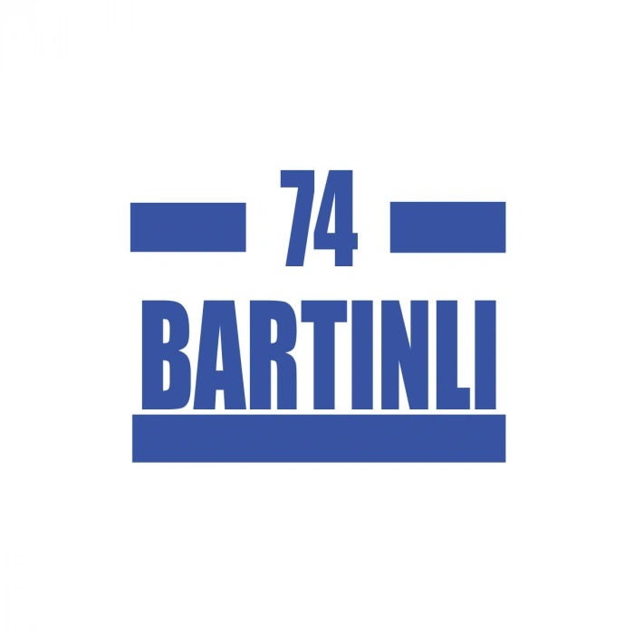 74 Bartınlı Araba Sticker 17x17 Cm Mavi