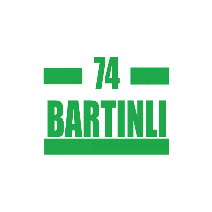 74 Bartınlı Araba Sticker 17x17 Cm Yeşil