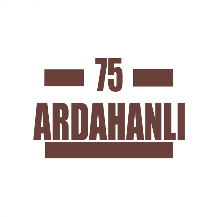 75 Ardahanlı Araba Sticker 17x17 Cm Kahverengi
