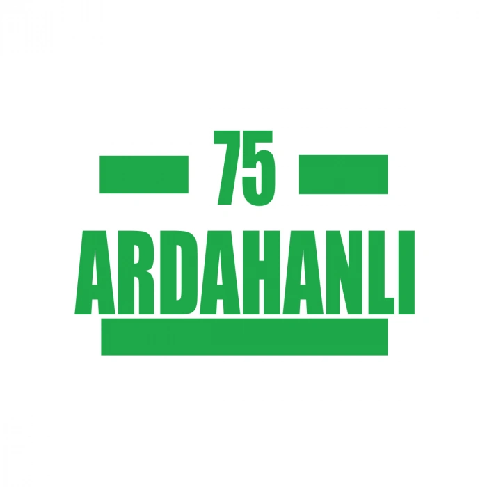 75 Ardahanlı Araba Sticker 17x17 Cm Yeşil