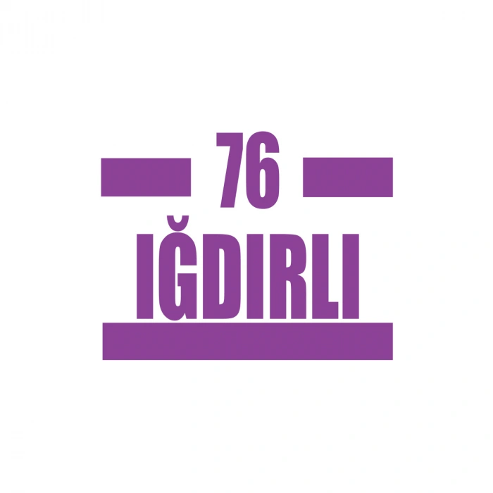 76 Iğdırlı Araba Sticker 17x17 Cm Mor