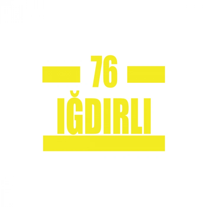 76 Iğdırlı Araba Sticker 17x17 Cm Sarı
