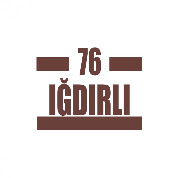 76 Iğdırlı Araba Sticker 17x17 Cm Kahverengi