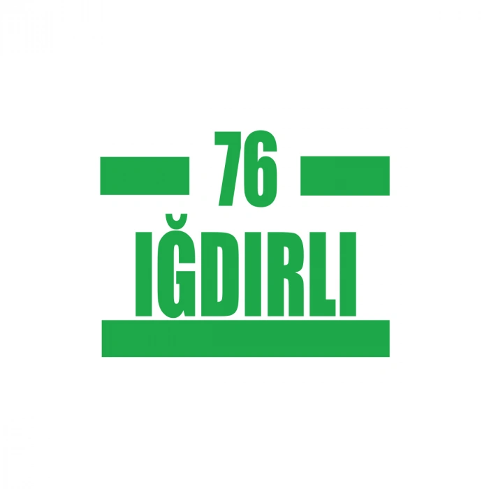 76 Iğdırlı Araba Sticker 17x17 Cm Yeşil