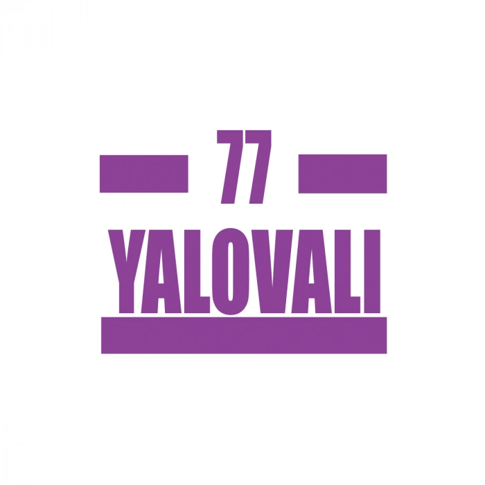 77 Yalovalı Araba Sticker 17x17 Cm Mor