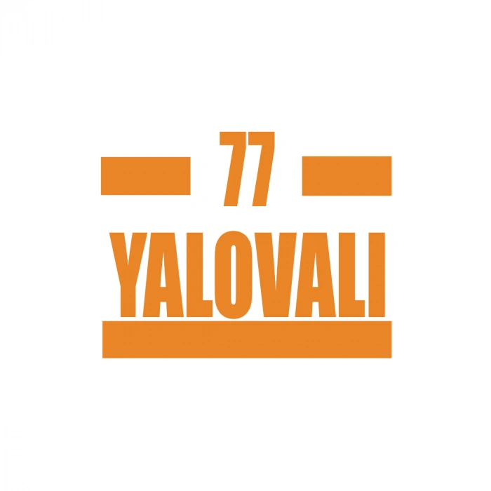 77 Yalovalı Araba Sticker 17x17 Cm Turuncu