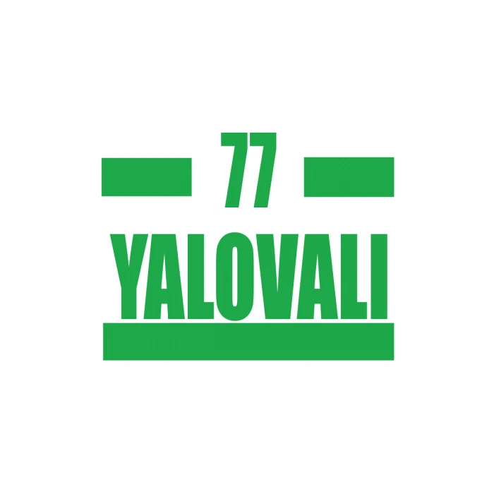 77 Yalovalı Araba Sticker 17x17 Cm Yeşil