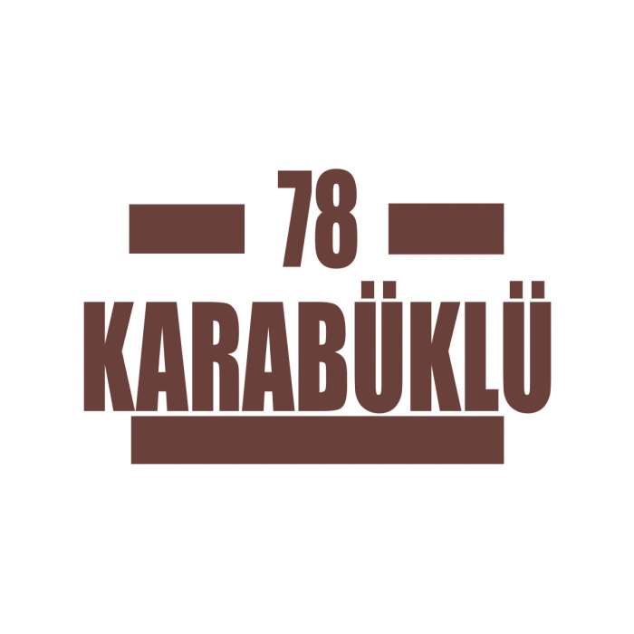 78 Karabüklü Araba Sticker 17x17 Cm Kahverengi